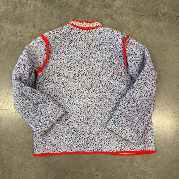 Vintage Y2K 90's Red Mini Floral Print Quilted Jacket Reversible Medium - Picture 8 of 8